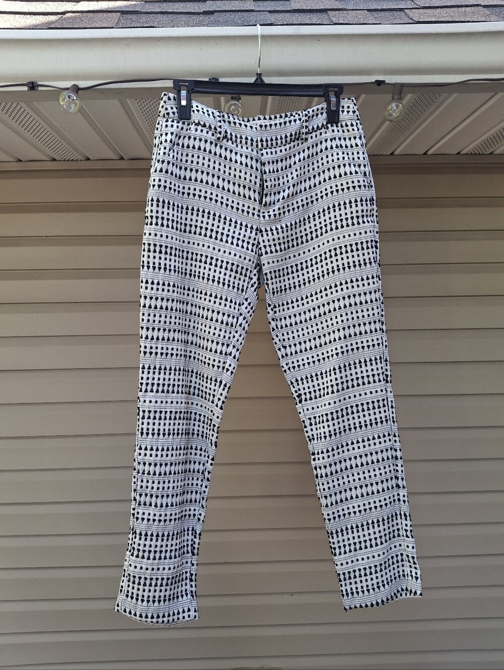 Black and White Patterned Pants